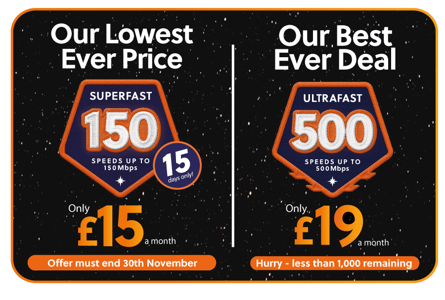 Ultrafast Rural Full Fibre Broadband Black Friday Deals